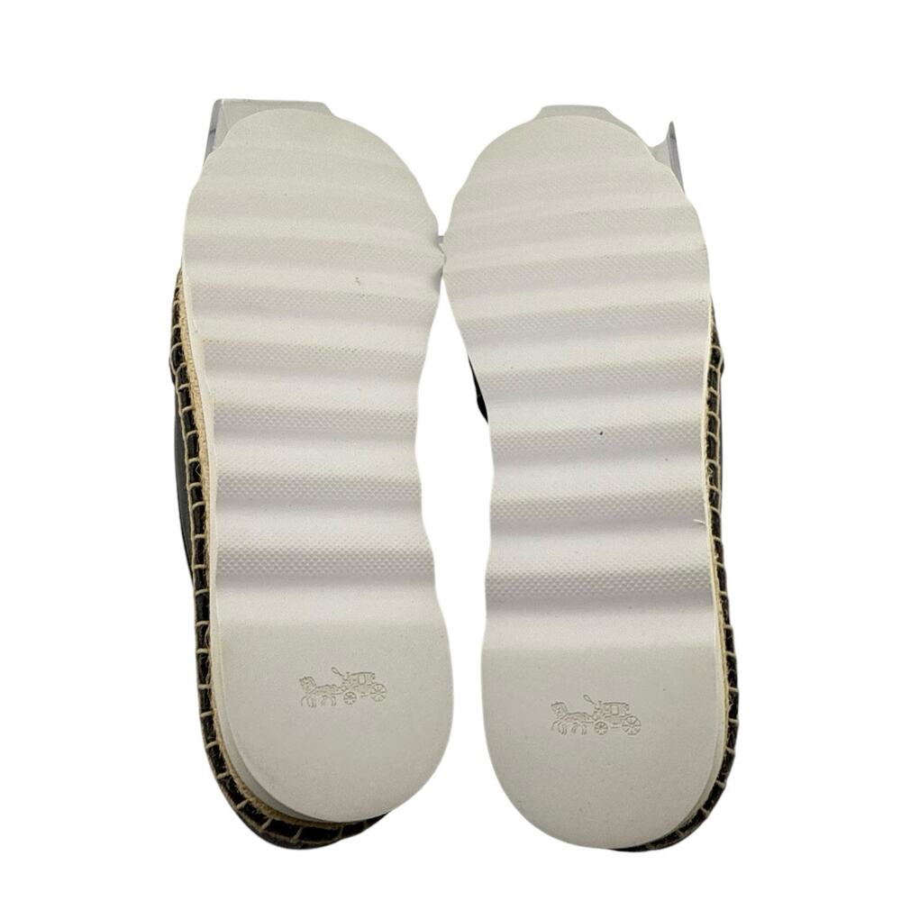 Coach Women Rye Nappa Leather Espadrille Flat Shoes Midnight Navy Sz 5.5 NEW‎ - Picture 9 of 11